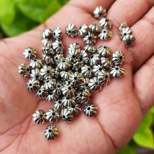 100/PCS PKG./LOT' 7x4 MM APPROX SIZE' CCB ACRYLIC MATELLIC BEADS FOR JEWELRY AND CRAFTS MAKING