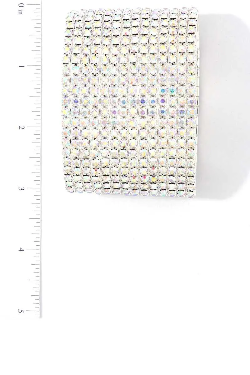 14 Layered Rhinestone Stretch Bracelet