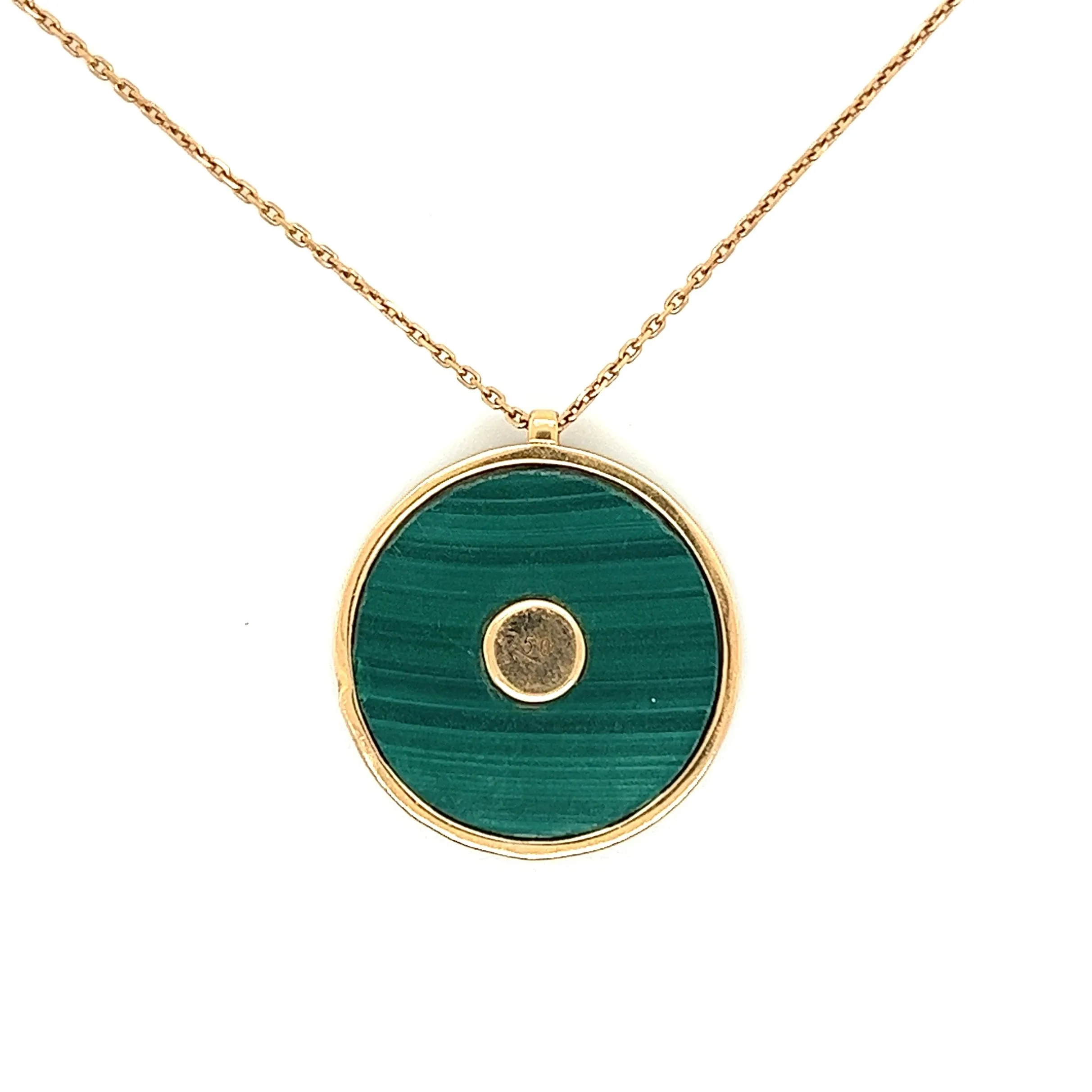 18K Gold Evil Eye Necklace with Turquoise and Diamonds
