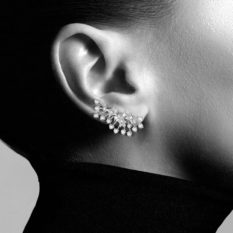 18k Luminus White Gold Earring With 3.61 Cts Vs-Gh Diamonds
