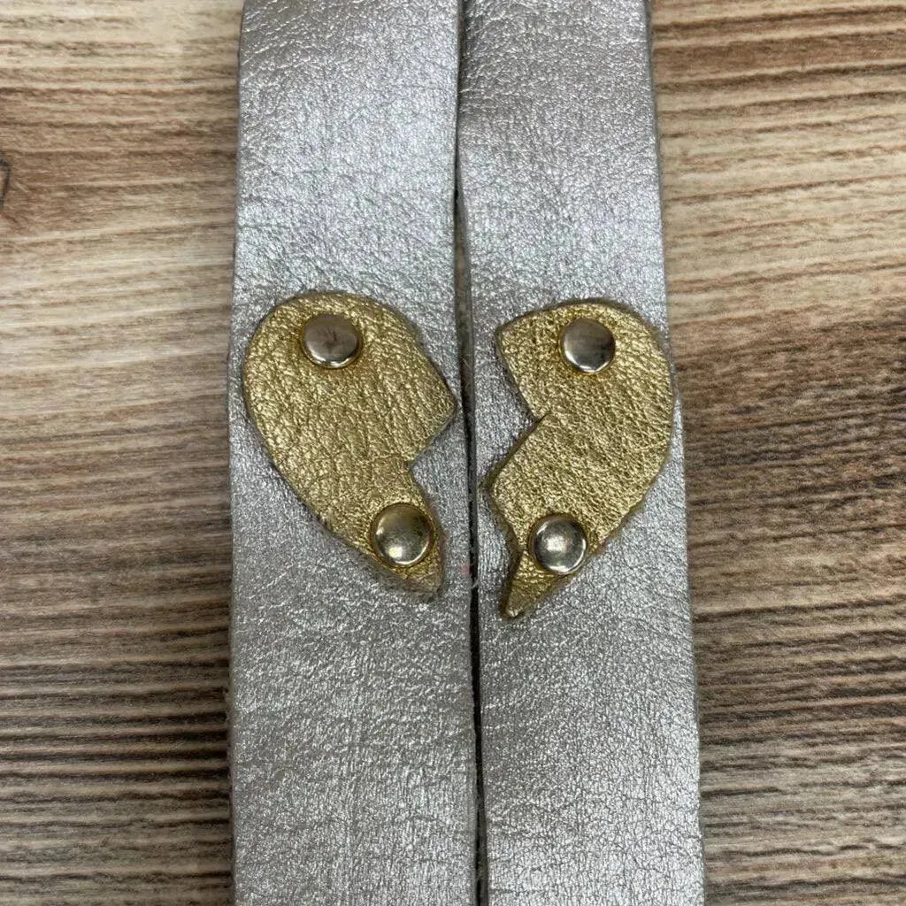 2pc Half a Heart Leather Friendship Bracelets