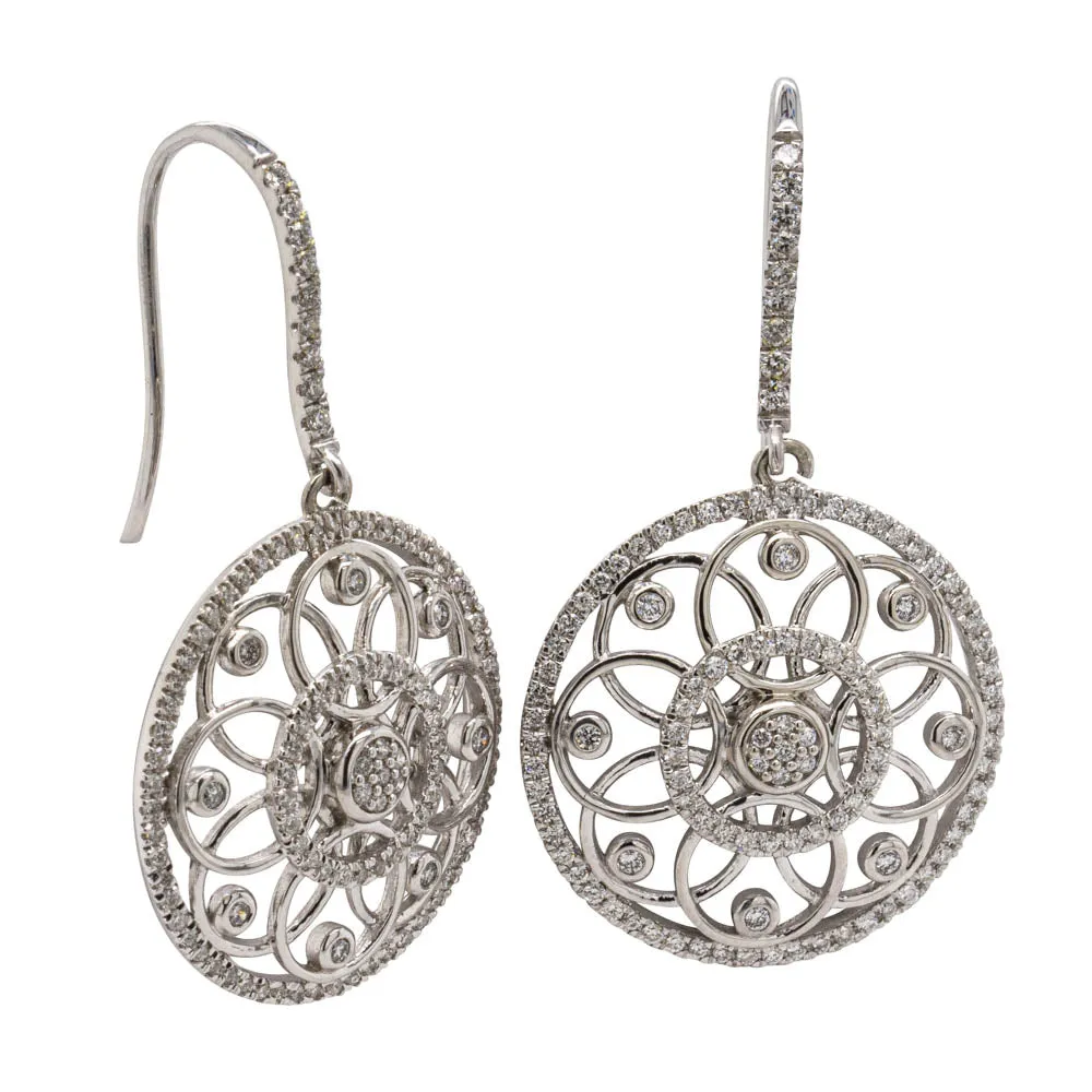 9ct & 18ct White Gold Diamond Earrings