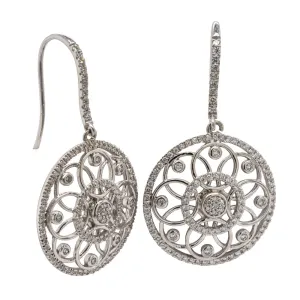 9ct & 18ct White Gold Diamond Earrings