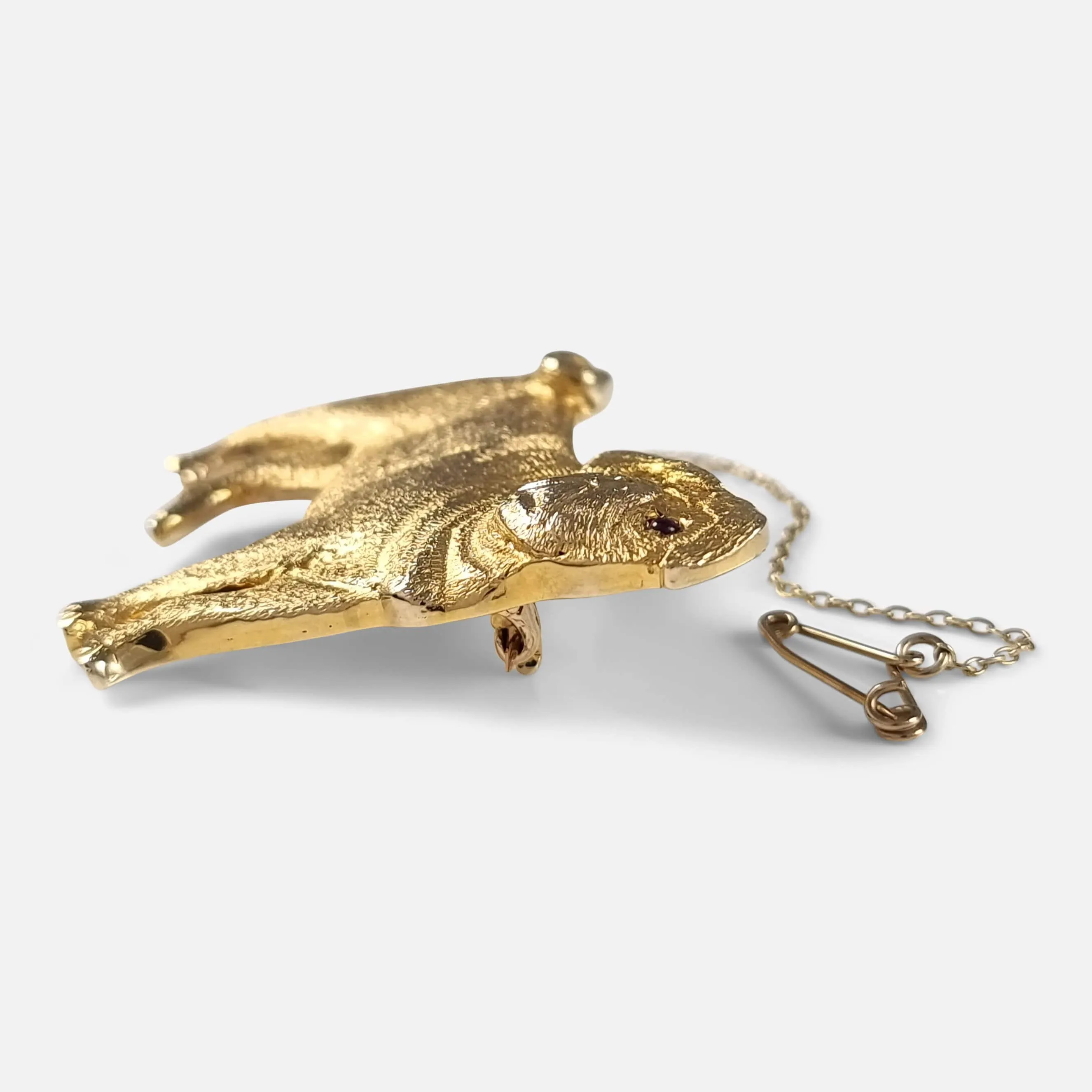 9ct Yellow Gold 'Pug' Dog Brooch - Alabaster and Wilson - 1988