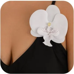 Artificial Flower Brooch Dainty Satin Fabric Flower Brooch Large Flower Brooches Lapel Pins for Women Wedding Party Dance Dress Clothes Accessories Bohemian Hawaii Beach Jewelry