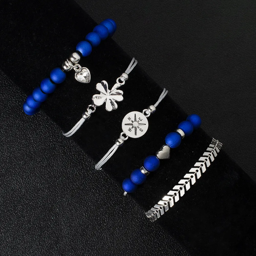 B734 - Layered Clover Bracelet