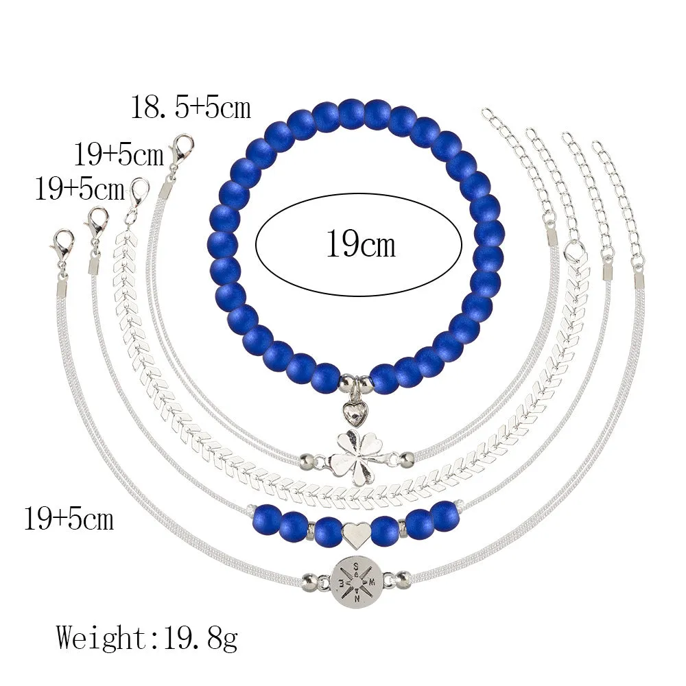 B734 - Layered Clover Bracelet