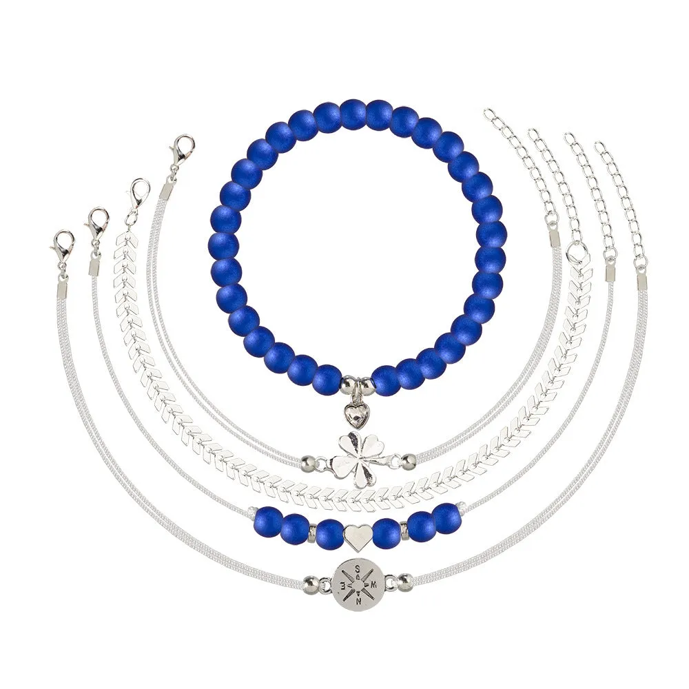 B734 - Layered Clover Bracelet