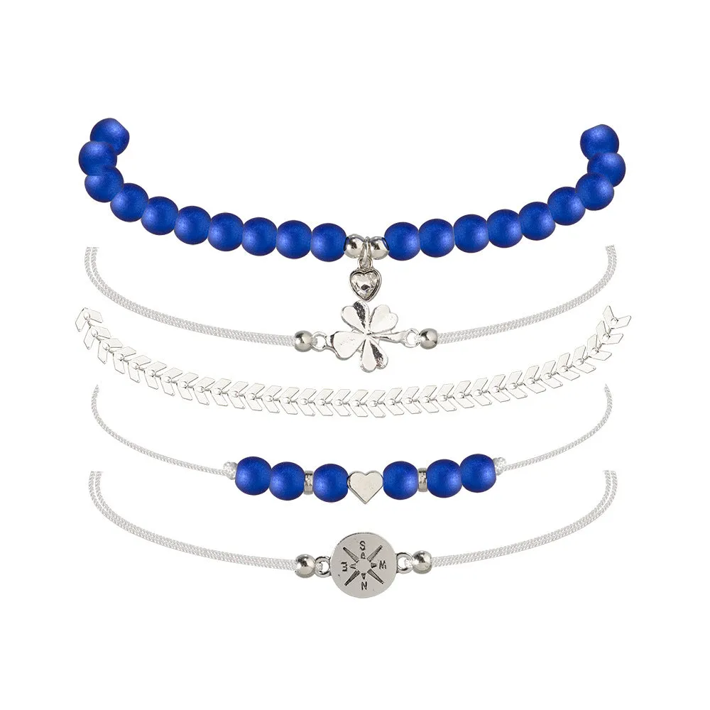 B734 - Layered Clover Bracelet
