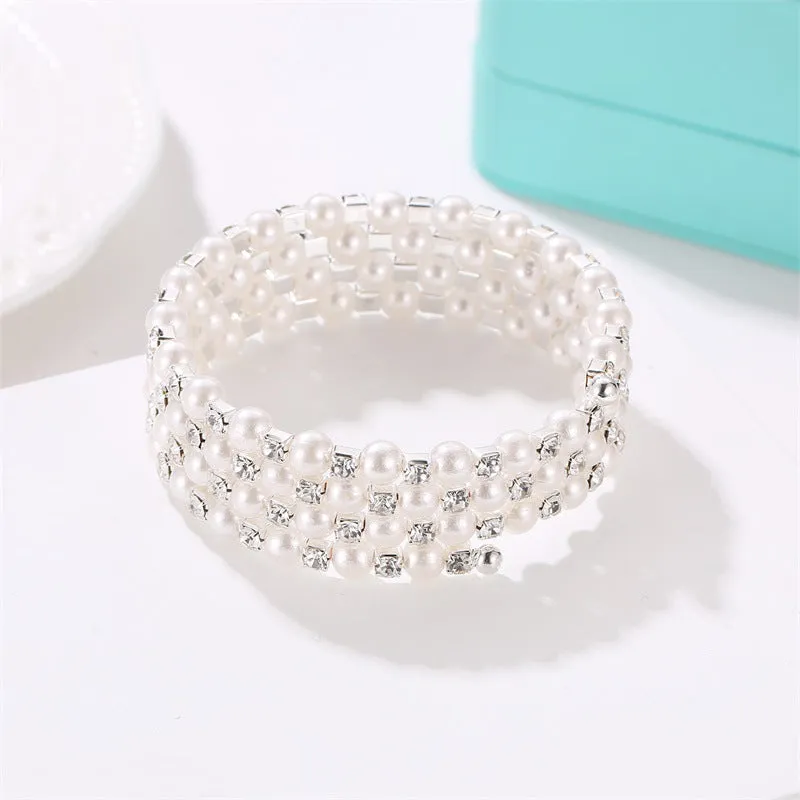 B840 - White Layered Bracelet