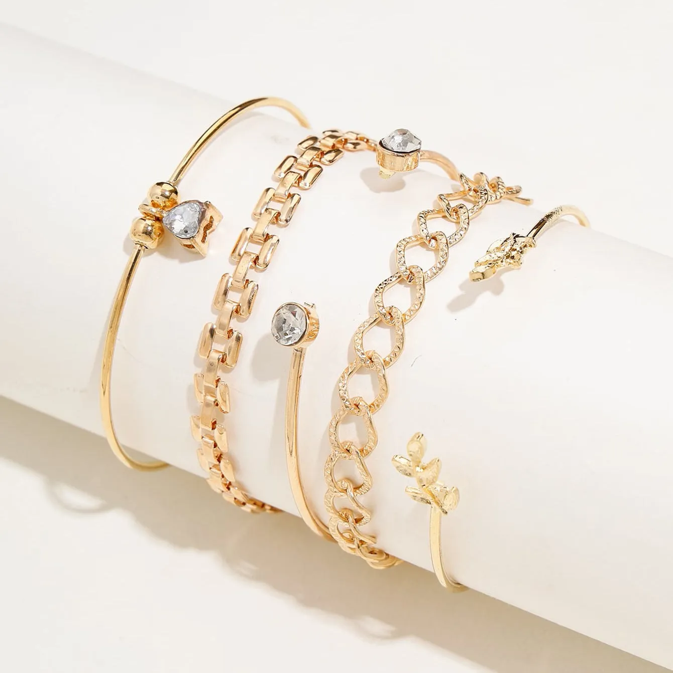 B848 - Layered Leaf Bracelet