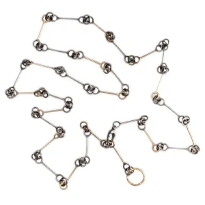 Bar & Link Chain with 18k Gold and Sterling Silver Links