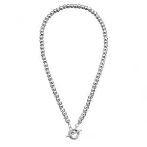 Beginnings Sterling Silver N3311 Multi Bead T Bar 46cm Necklace