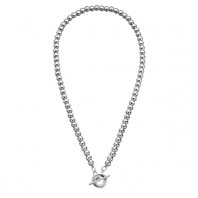Beginnings Sterling Silver N3311 Multi Bead T Bar 46cm Necklace
