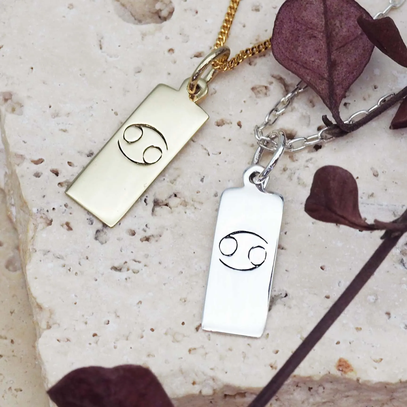 Cancer Star Sign July Birthstone Necklace