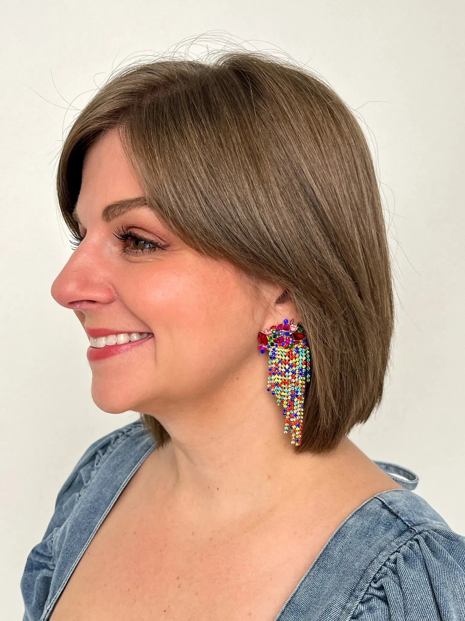 Cascading Rhinestone Earrings
