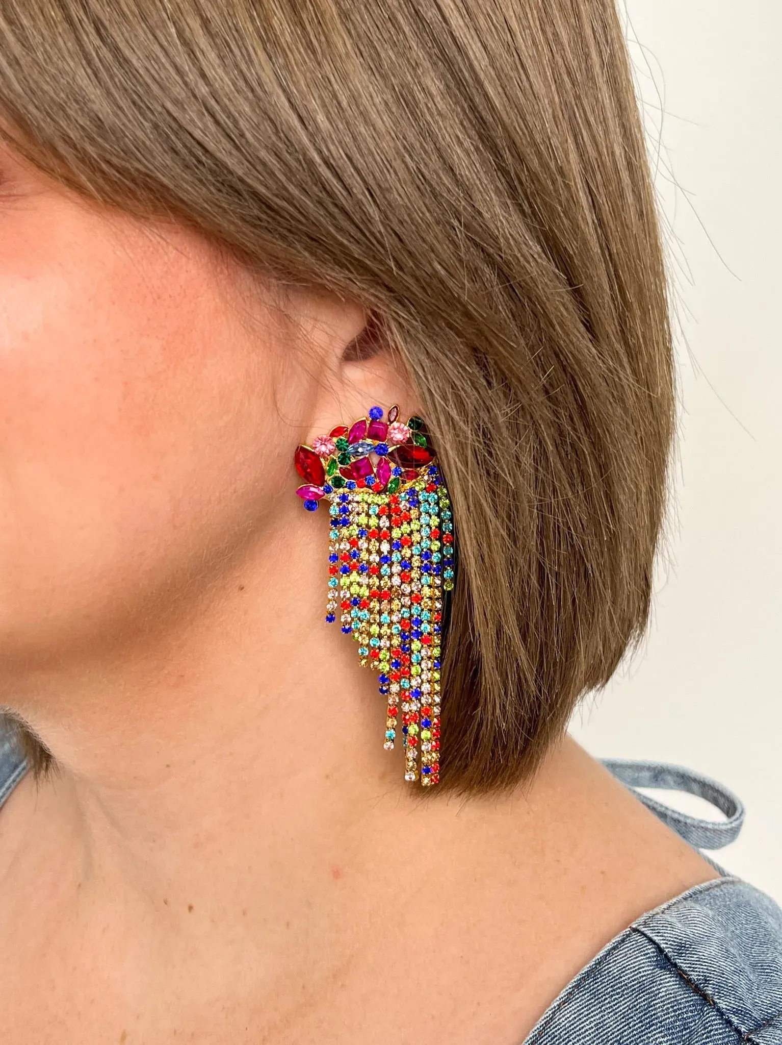 Cascading Rhinestone Earrings