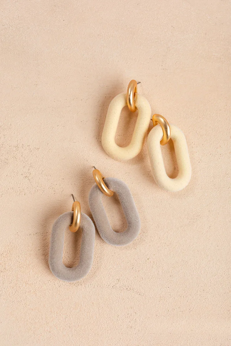 Cecilia Velvet Linked Post Earrings