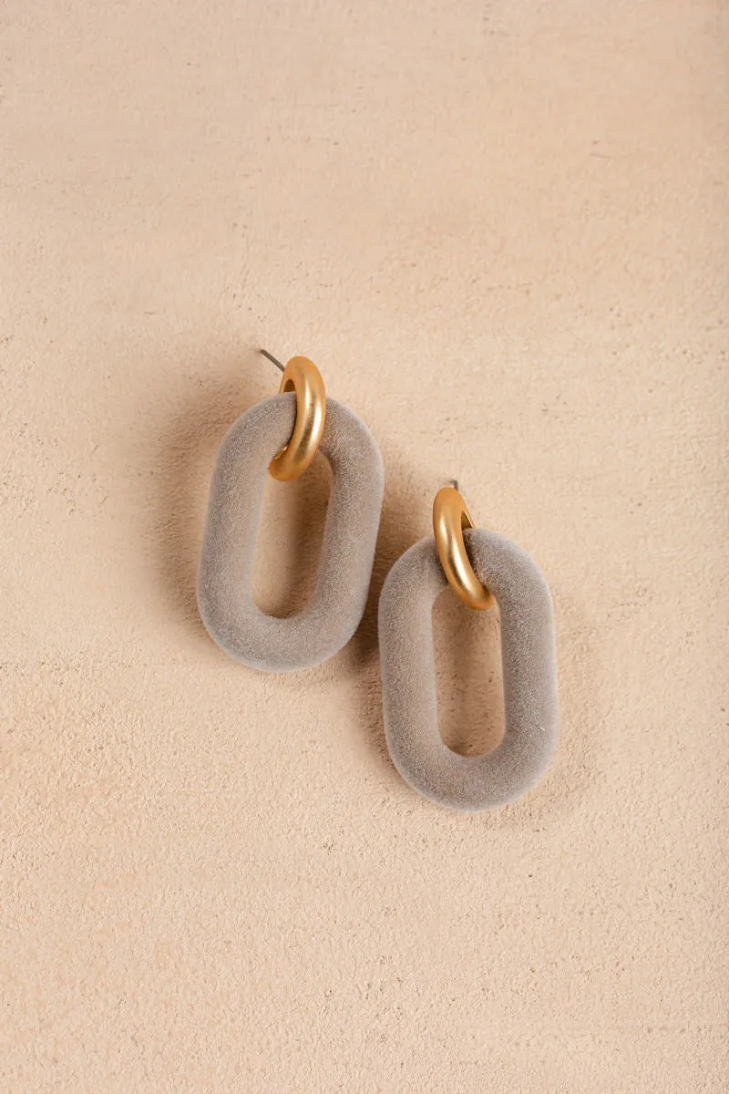 Cecilia Velvet Linked Post Earrings
