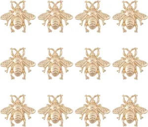 CHGCRAFT 12PCS Honeybee Brooch Pin Gold Alloy Pins Set Vintage Bee Brooch Pin Lapel Pin Coat Suit Shirt Collar Accessories Brooch Pin Lapel Pins for Backpacks Clothes Jackets Hats, JEWB-0001-53G