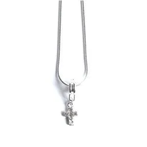 Children's 'Diamante Cross' Silver Plated Necklace