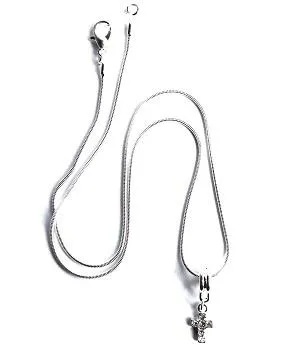 Children's 'Diamante Cross' Silver Plated Necklace