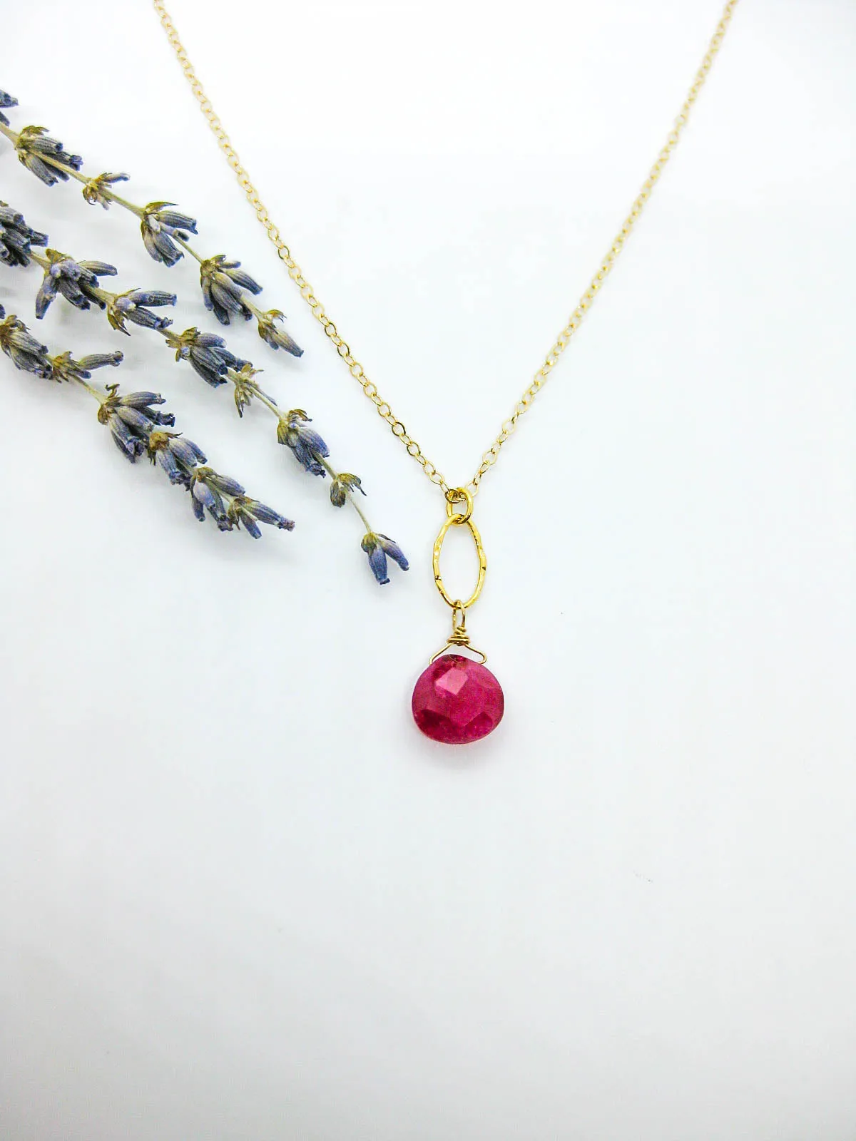 Chrysanthe: Ruby Necklace - n574