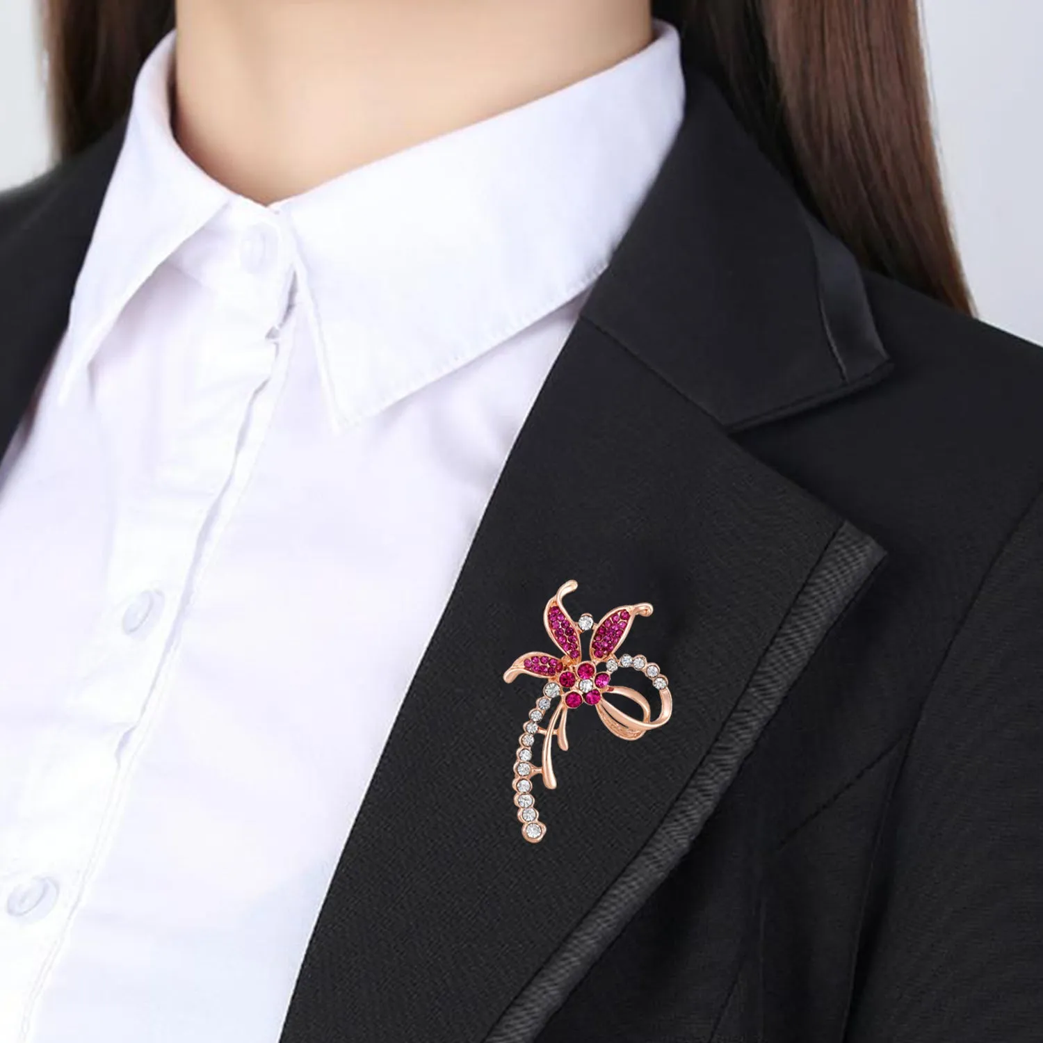 Combo of Multicolor Floral Brooch