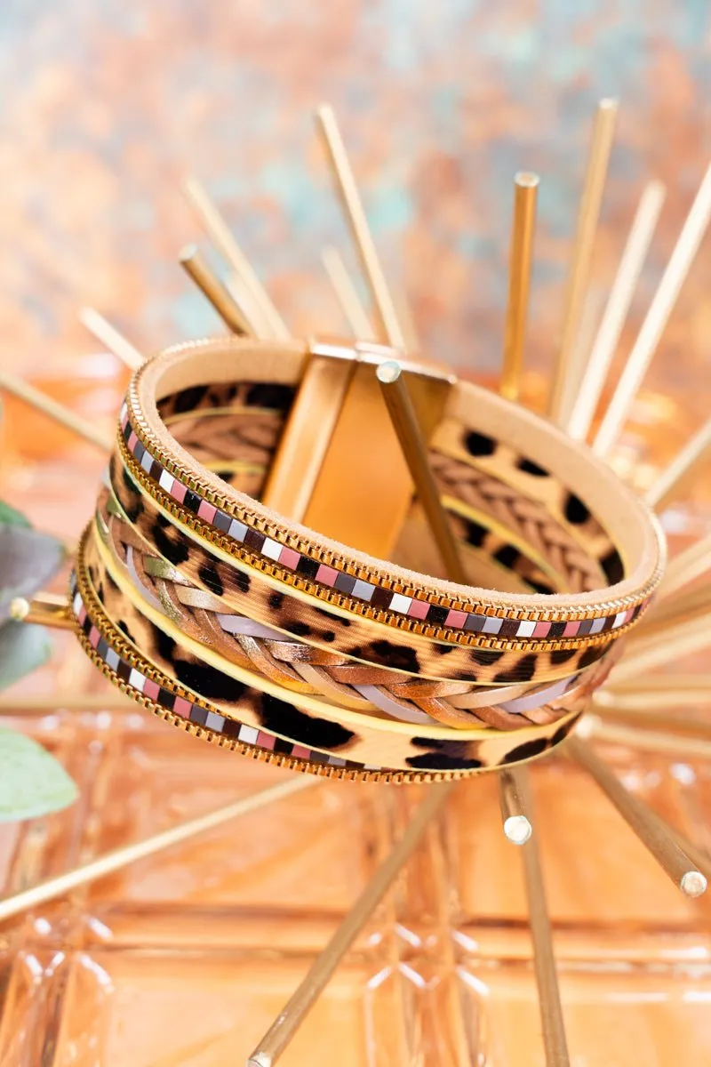 Crystal Avenue Hollow Desert Multi-Strand Magnetic Wrap Bracelet