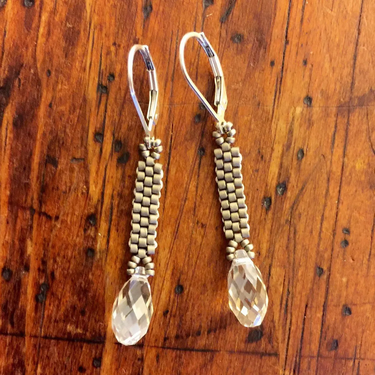 Crystal Column Earrings