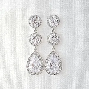 Cubic Zirconia Earrings- Evita