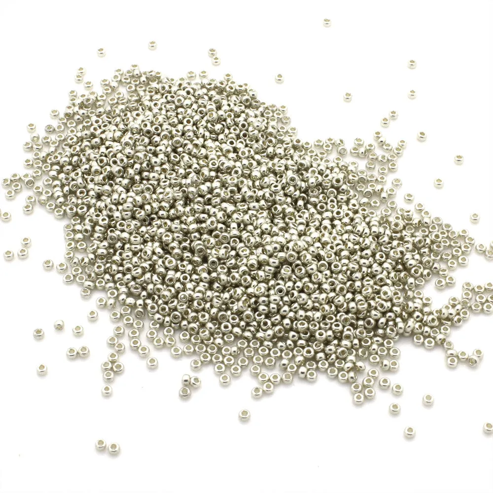 Czech Silver Metallic Rocaille/Seed 11/0-Pack of 50g