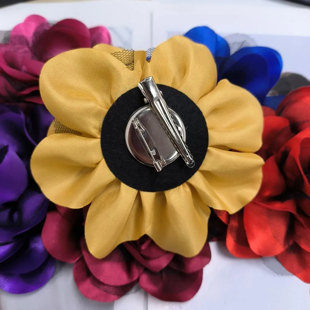 Dainty Flower Brooch for Women Ladies Delicate Camellia Corsage Elegant Dress Brooches for Wedding Party Dance Banquet Ceremony Versatile Floral Accessory for Clothing Hairstyling Large 11CM