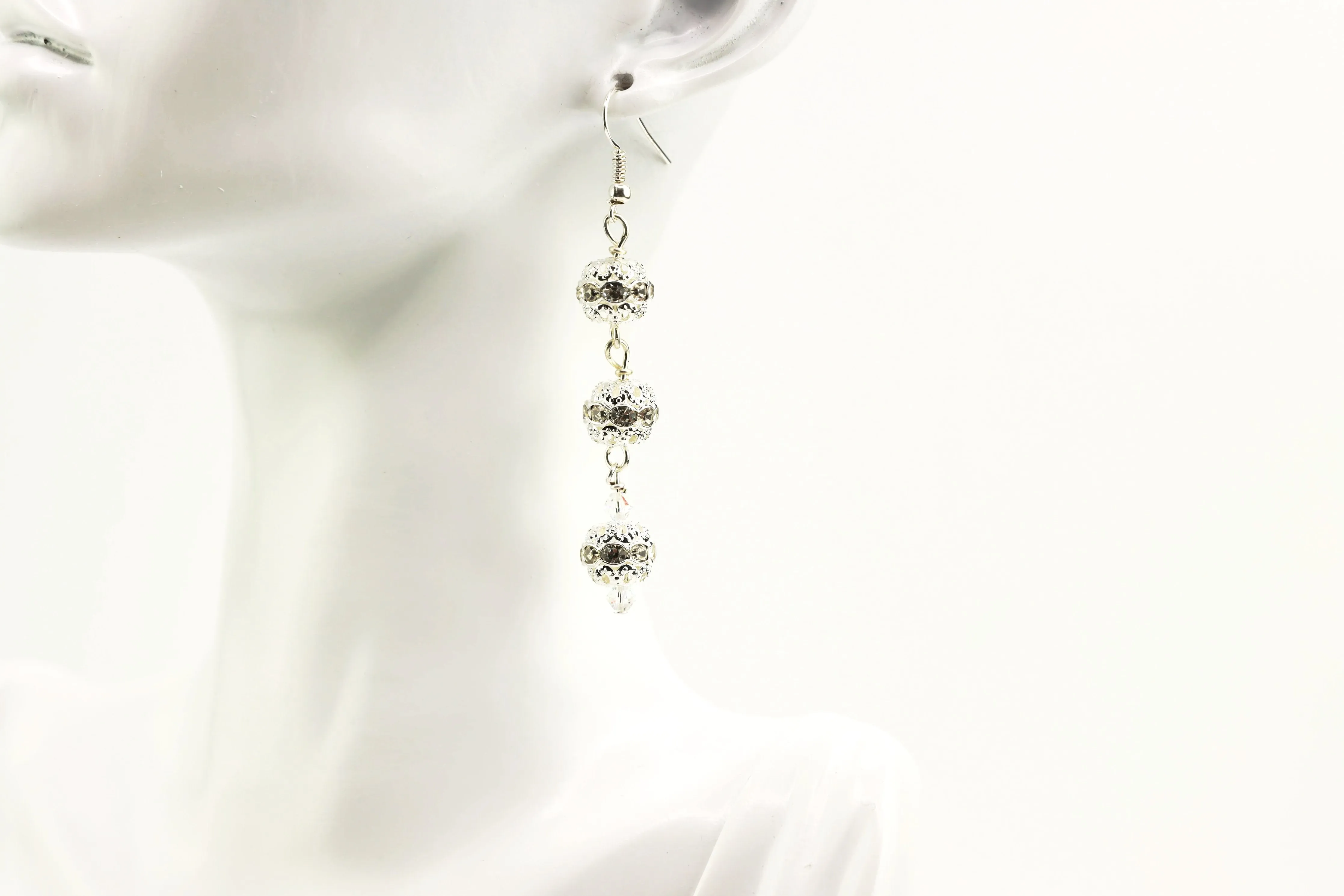 Dangling Rhinestone Earrings