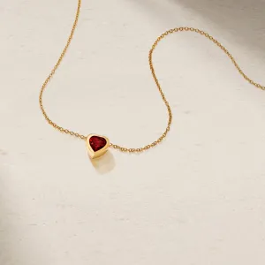 Dilara Bezel Set Ruby Pendant