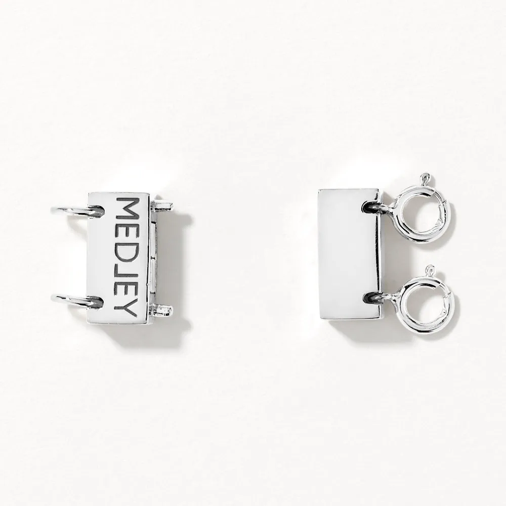 Double Necklace Connector in Silver