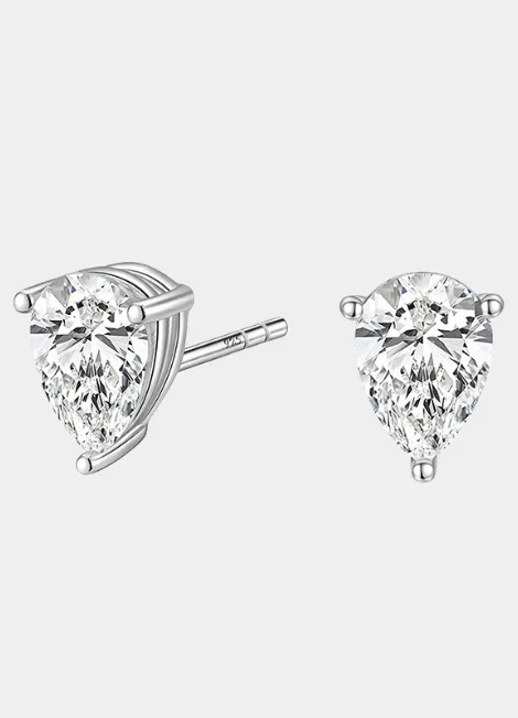 Earrings | Stud Waterdrop Cut | Zirconia | 925 Sterling Silver