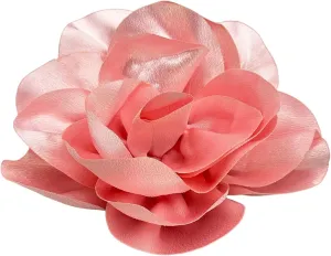 Extra Large Satin Fabric Camellia Flower Brooches Pins Beautiful Cloth Art Oversized Rose Floral Brooch for Party Dance Wedding Banquet for Elegant Women Girl 5.5inch