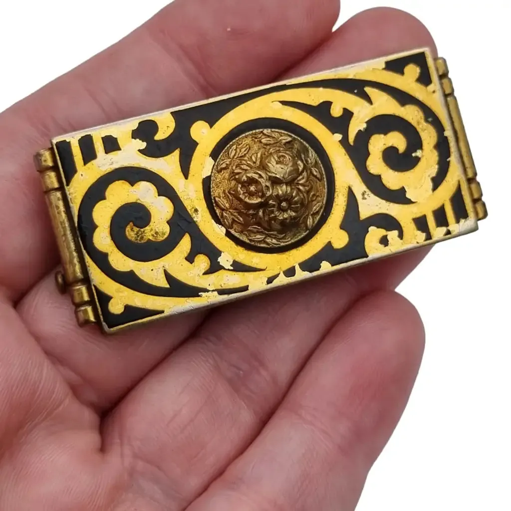 Fabon fse paris 725 deposé, vintage art deco brooches for women, black brooch.