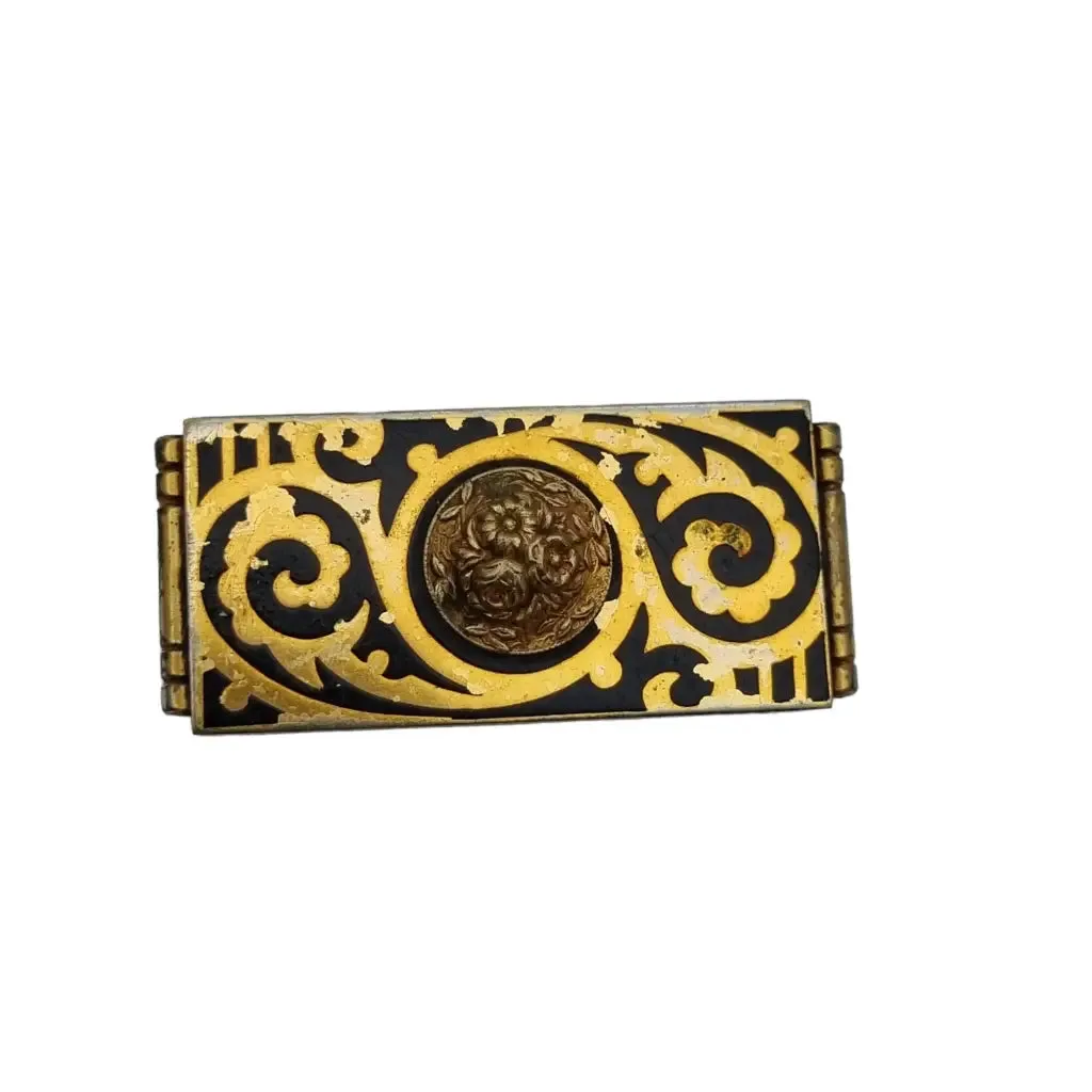 Fabon fse paris 725 deposé, vintage art deco brooches for women, black brooch.