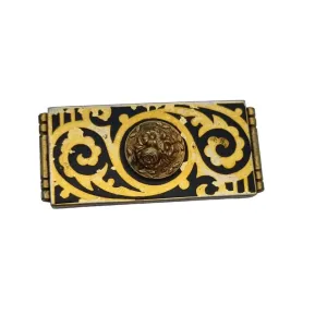 Fabon fse paris 725 deposé, vintage art deco brooches for women, black brooch.