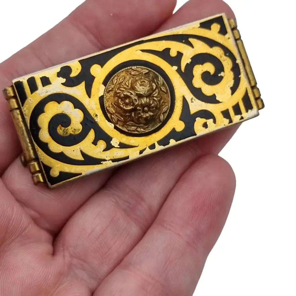 Fabon fse paris 725 deposé, vintage art deco brooches for women, black brooch.