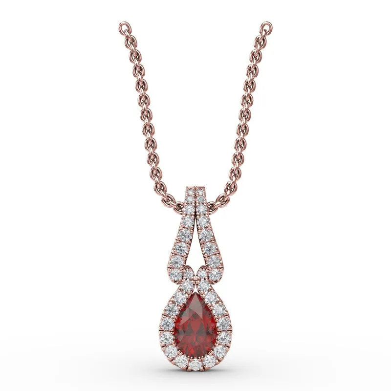 Fana Make A Statement Ruby and Diamond Pendant