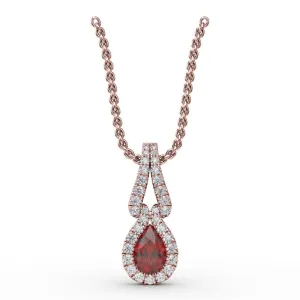 Fana Make A Statement Ruby and Diamond Pendant