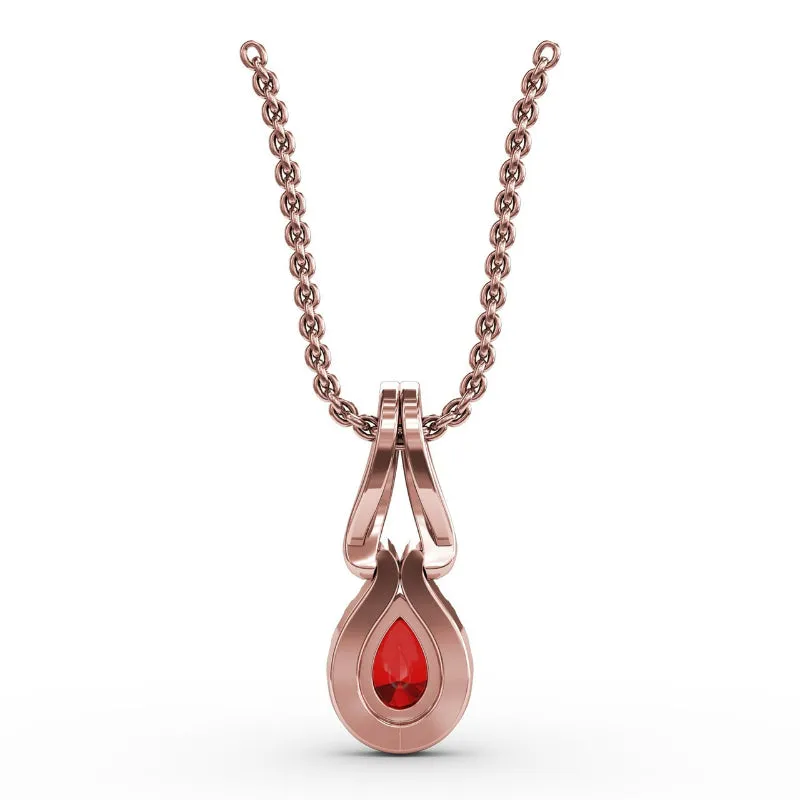 Fana Make A Statement Ruby and Diamond Pendant