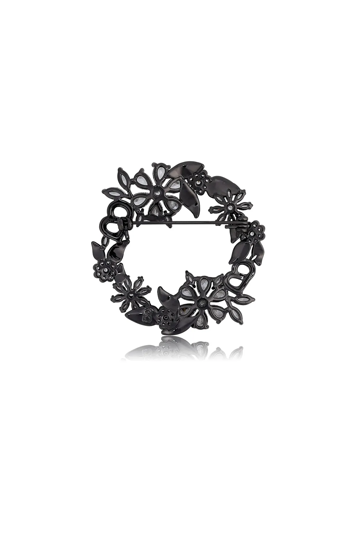 Floryn Brooch - Hematite