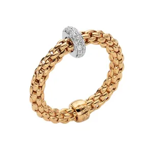 FOPE 18ct Yellow Gold Prima 0.18ct Diamond Ring 74508AX_BB_G_XBX