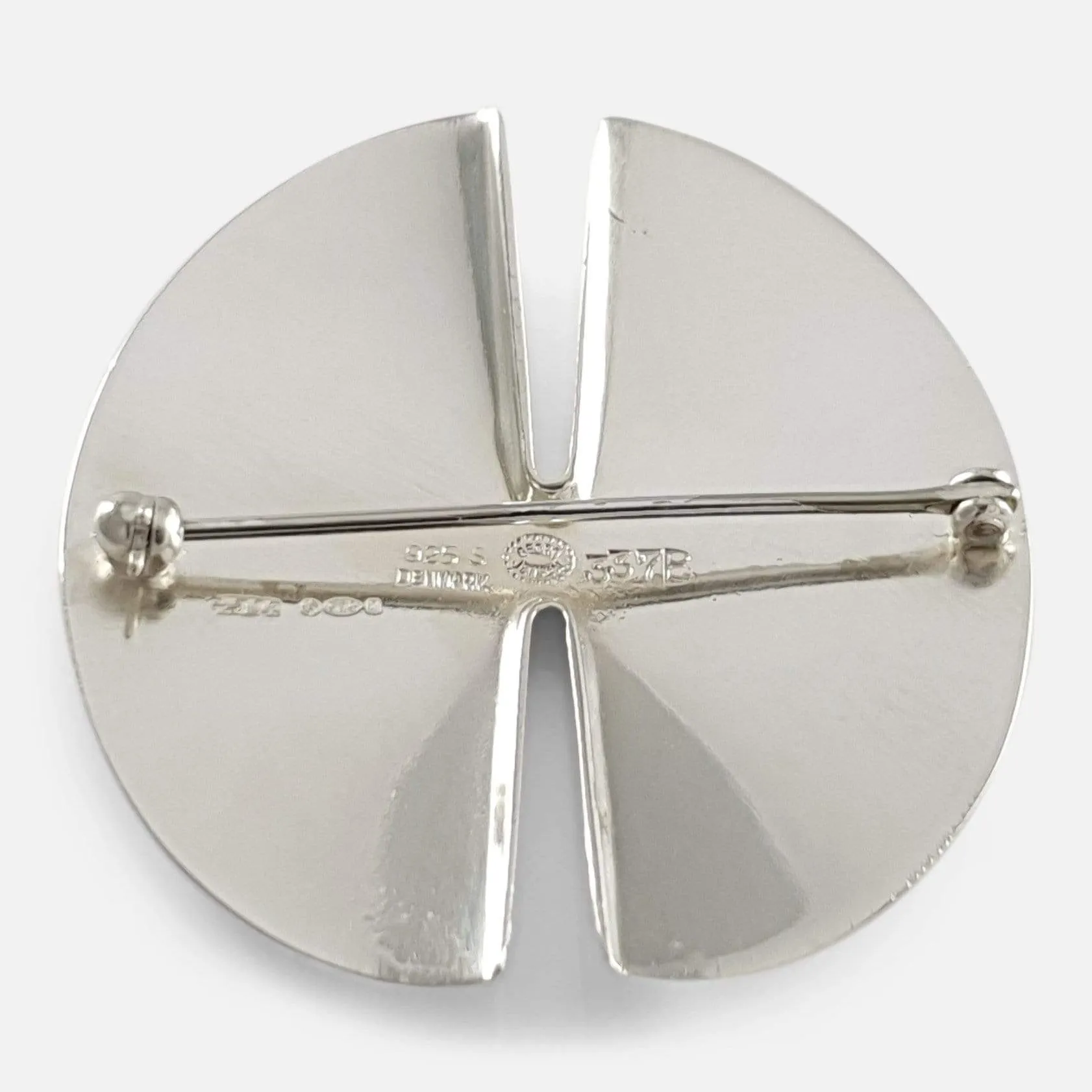 Georg Jensen Danish Silver Brooch, #337B, 1966