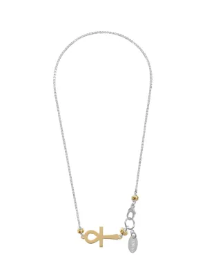 Gold & Silver Ankh Necklace