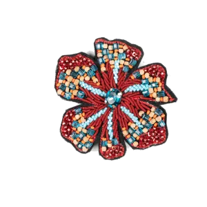 Helebore Brooch in Red